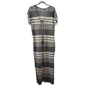 Costal Blue Grey and White Swimcover up Size Medium